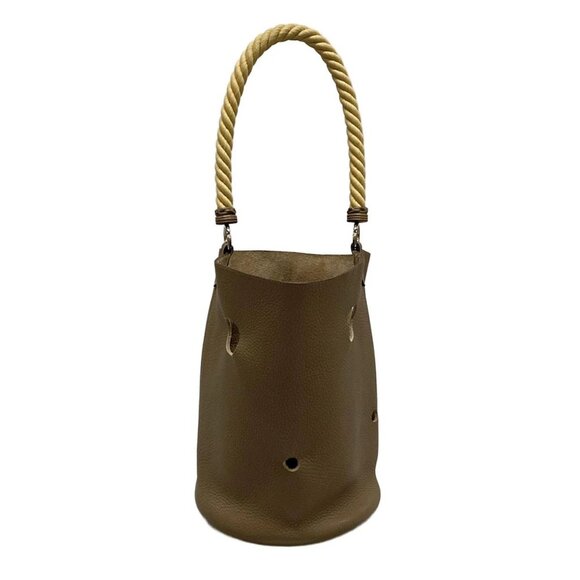 Auth HERMES Mangeoire Etoupe Taurillon Clemence Square I Handbag - Picture 4 of 16